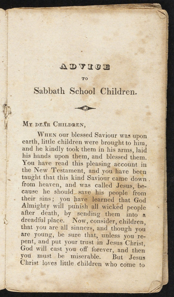 Scan 0005 of Advice to sabbath school children