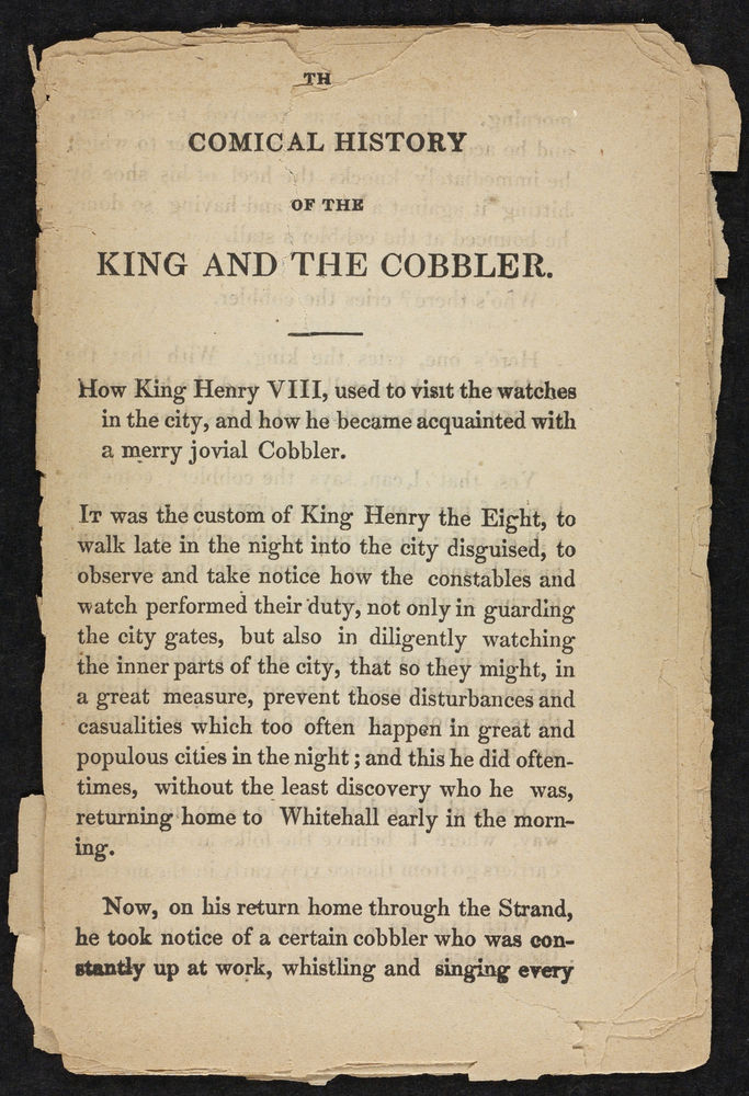 Scan 0001 of The comical history of the king and the cobbler