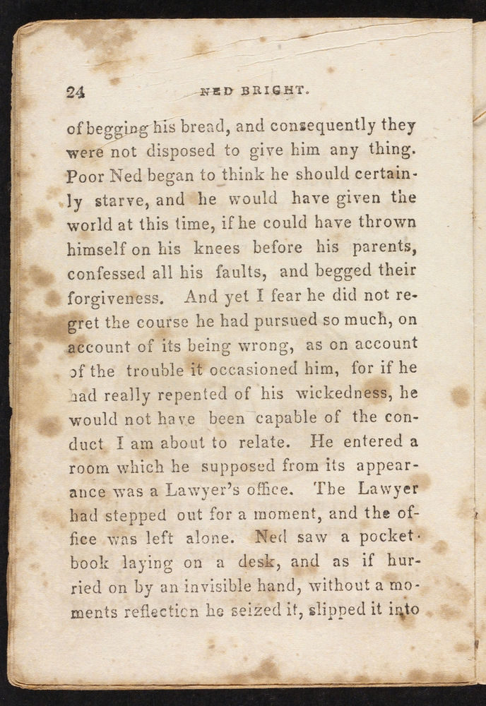 Scan 0026 of Conscience disobeyed, or, Story of Ned Bright