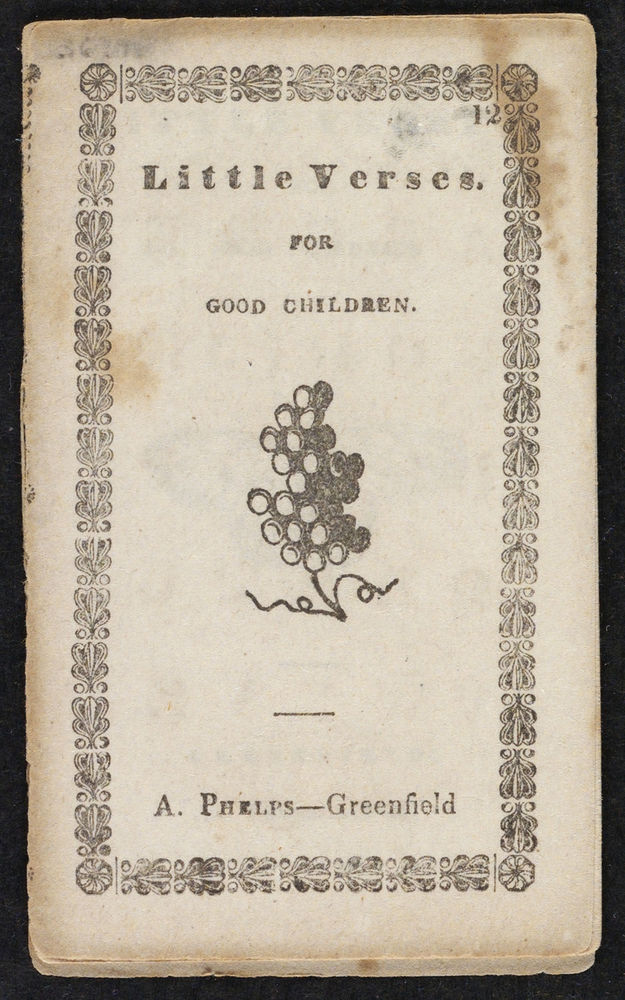 Scan 0001 of Little verses for good children