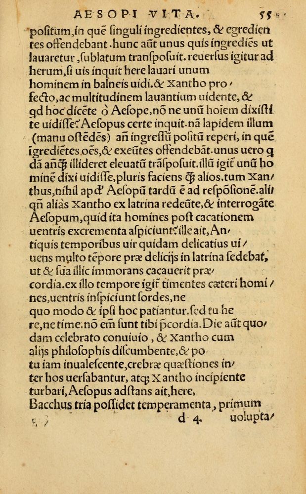 Scan 0061 of Aesopi Phrygis Fabellae Graece & Latine, cum alijs opusculis, quorum index proxima refertur pagella.