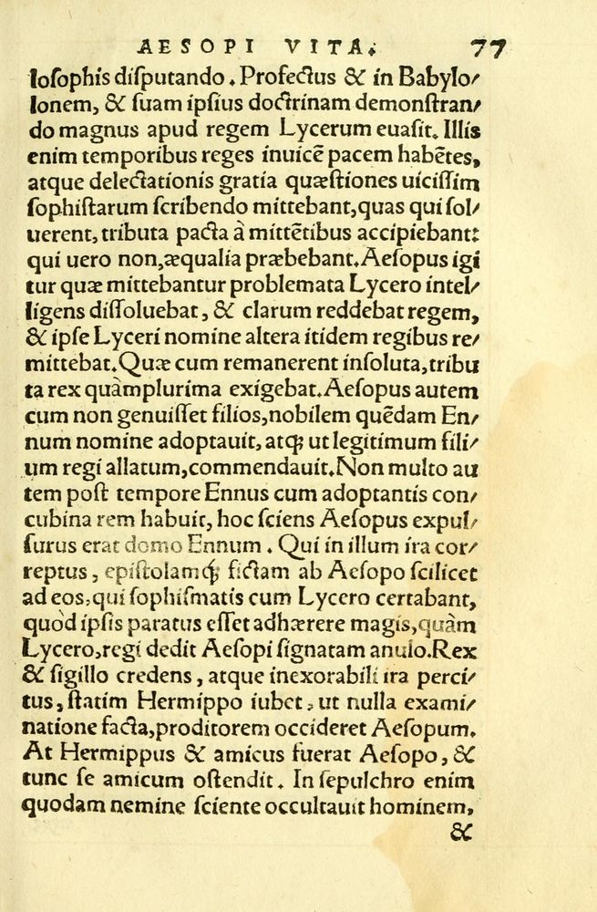 Scan 0081 of Aesopi Phrygis fabellae græce & latine