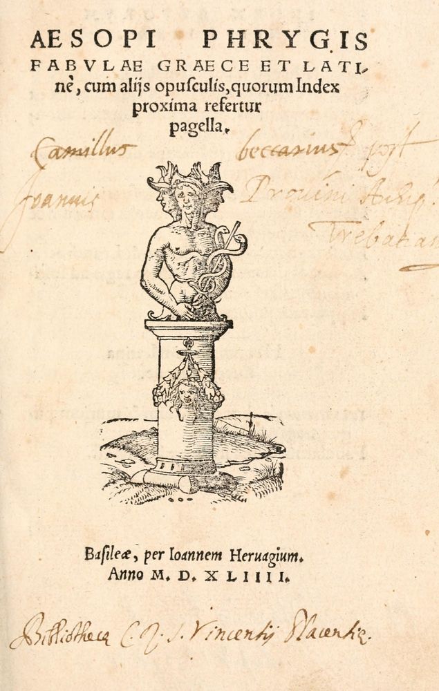 Scan 0009 of Aesopi Phrygis Fabulae græce et latinè