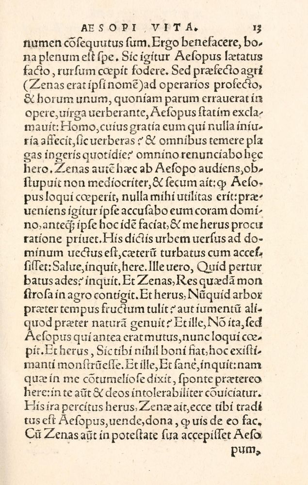 Scan 0021 of Aesopi Phrygis Fabulae græce et latinè