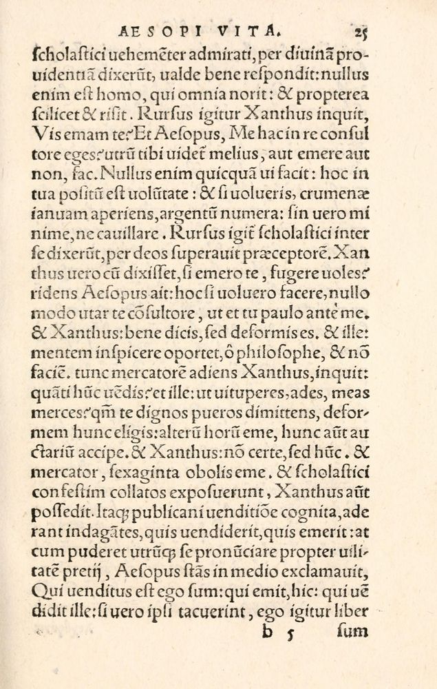 Scan 0033 of Aesopi Phrygis Fabulae græce et latinè