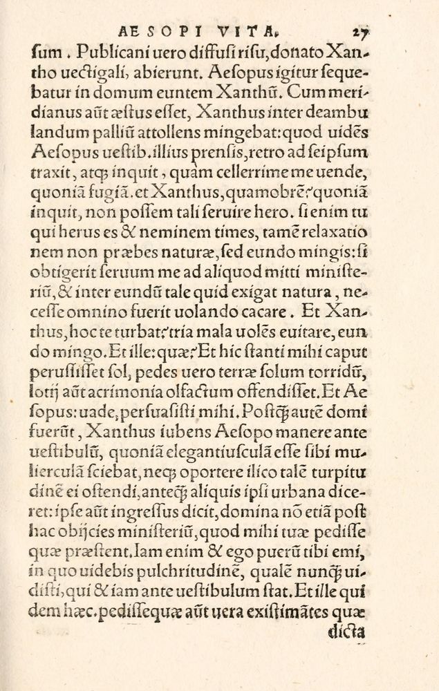 Scan 0035 of Aesopi Phrygis Fabulae græce et latinè