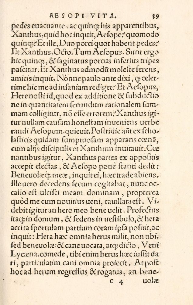 Scan 0047 of Aesopi Phrygis Fabulae græce et latinè