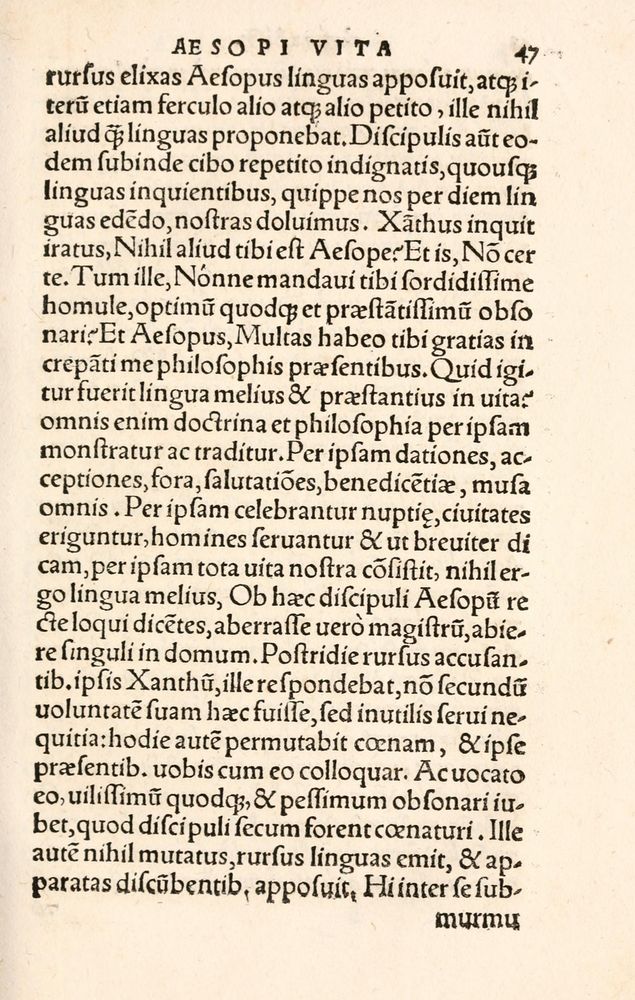 Scan 0055 of Aesopi Phrygis Fabulae græce et latinè