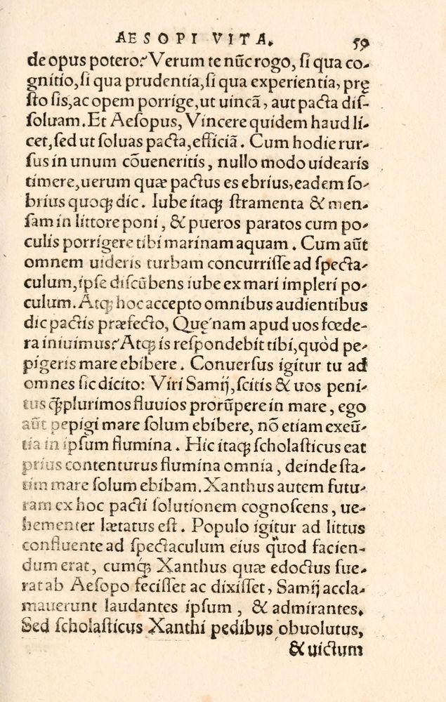 Scan 0067 of Aesopi Phrygis Fabulae græce et latinè