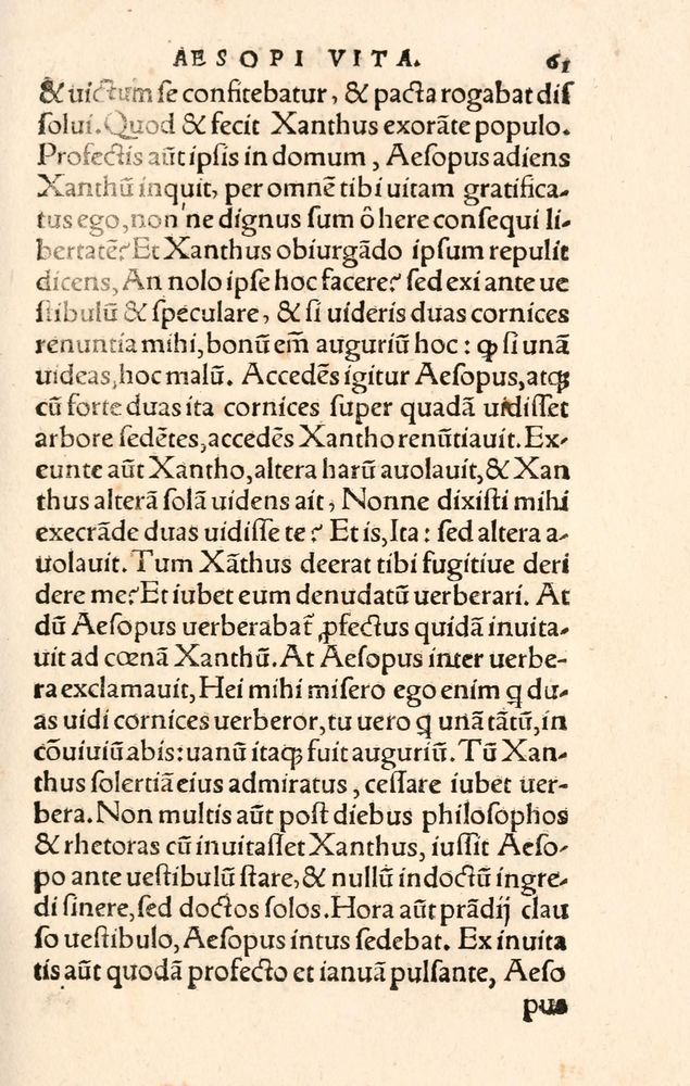 Scan 0069 of Aesopi Phrygis Fabulae græce et latinè