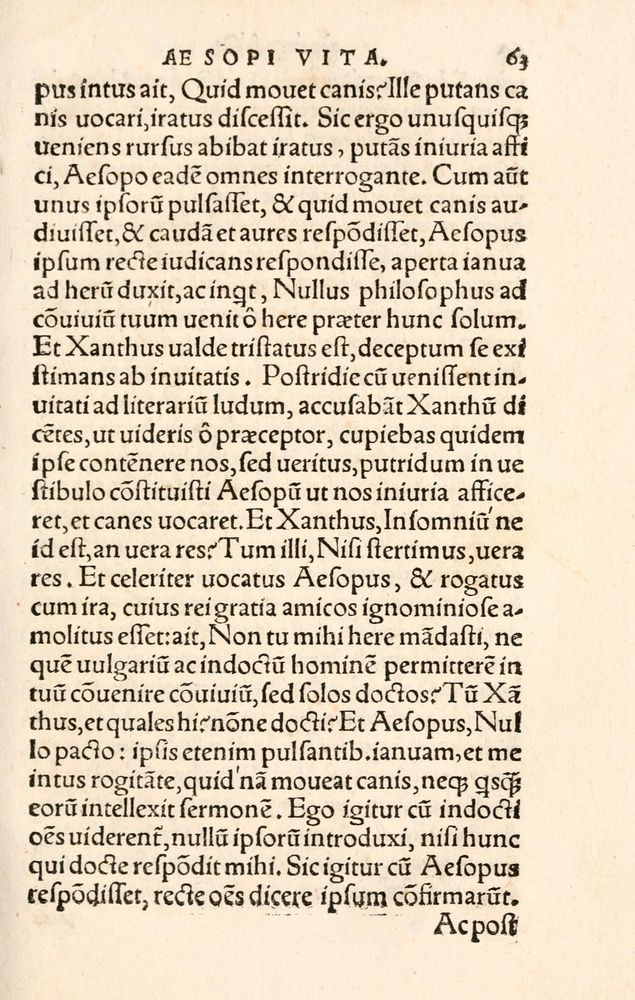 Scan 0071 of Aesopi Phrygis Fabulae græce et latinè