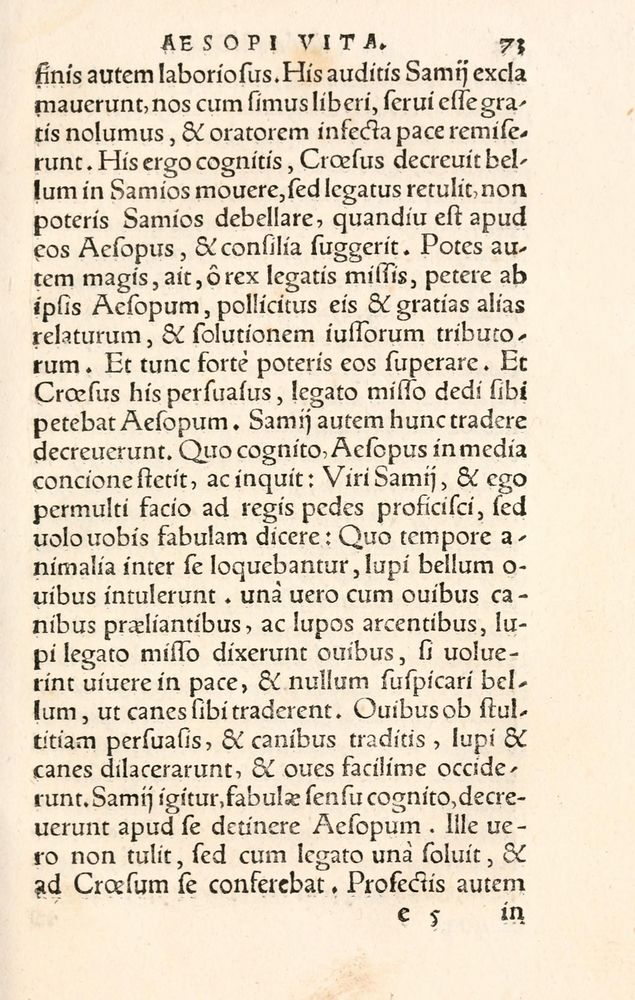 Scan 0081 of Aesopi Phrygis Fabulae græce et latinè