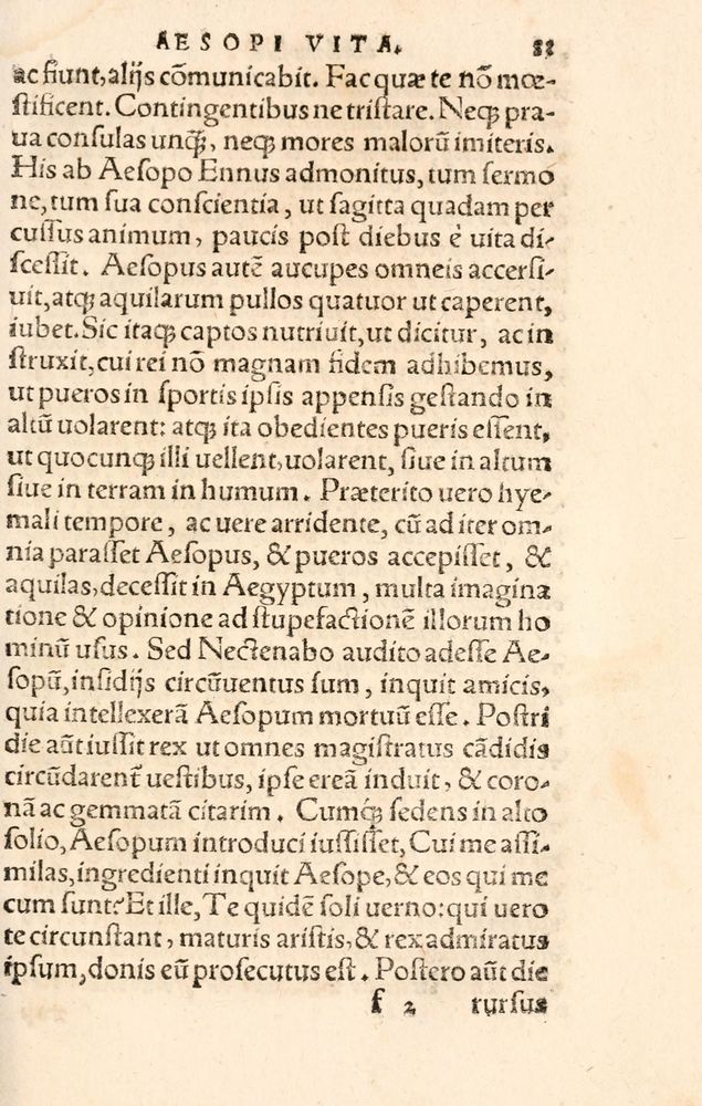 Scan 0091 of Aesopi Phrygis Fabulae græce et latinè