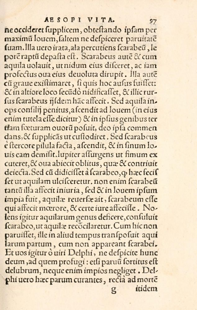 Scan 0105 of Aesopi Phrygis Fabulae græce et latinè