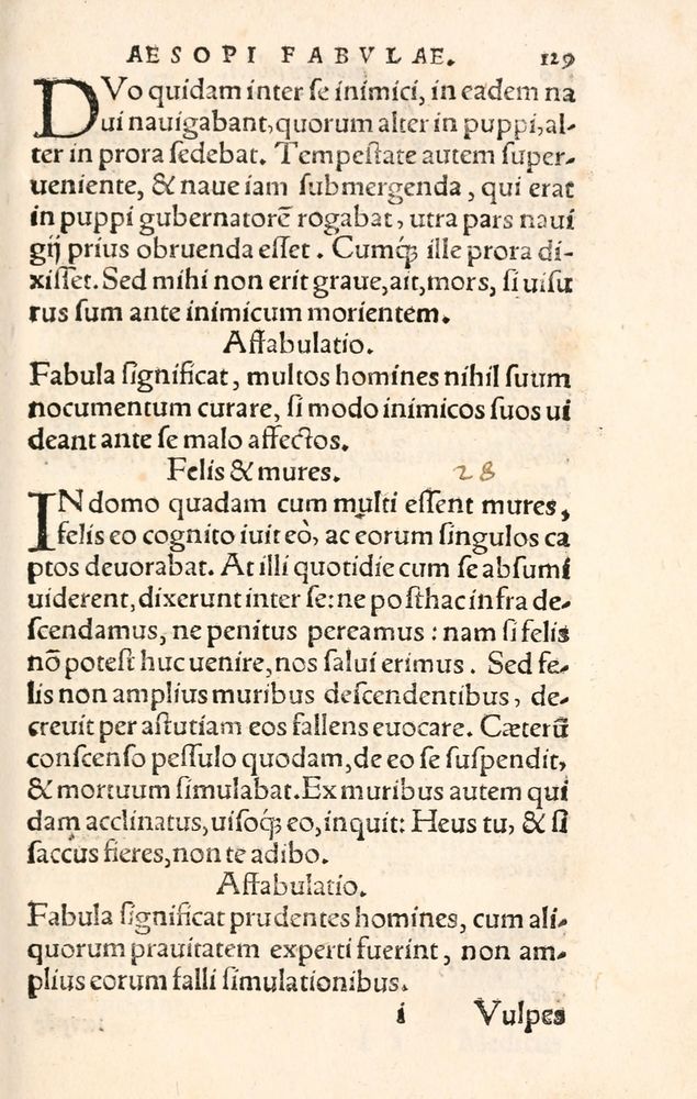 Scan 0137 of Aesopi Phrygis Fabulae græce et latinè