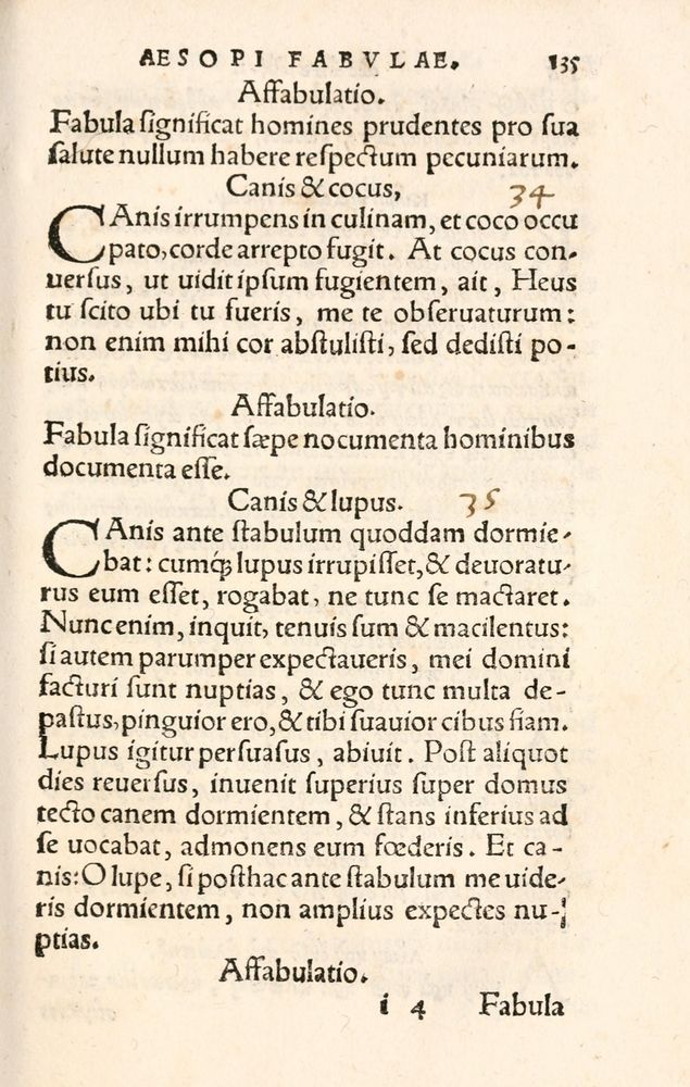 Scan 0143 of Aesopi Phrygis Fabulae græce et latinè