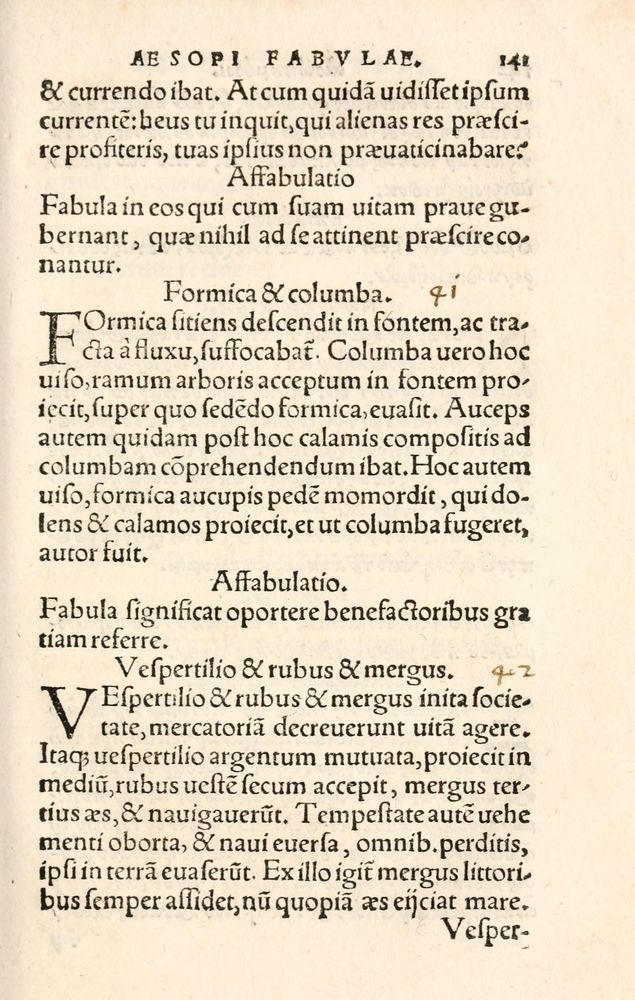 Scan 0149 of Aesopi Phrygis Fabulae græce et latinè