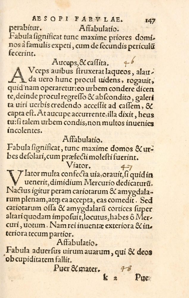 Scan 0155 of Aesopi Phrygis Fabulae græce et latinè
