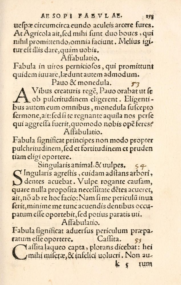 Scan 0161 of Aesopi Phrygis Fabulae græce et latinè