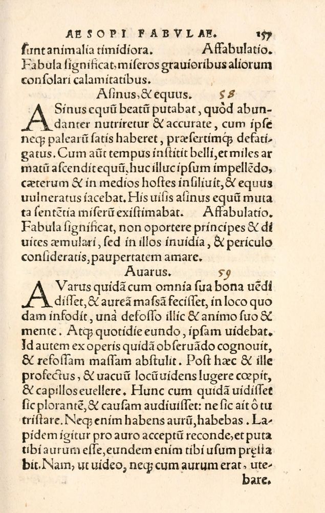Scan 0165 of Aesopi Phrygis Fabulae græce et latinè