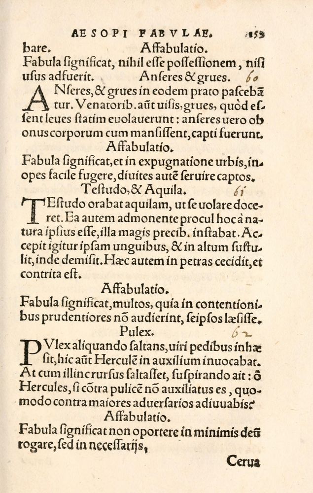 Scan 0167 of Aesopi Phrygis Fabulae græce et latinè
