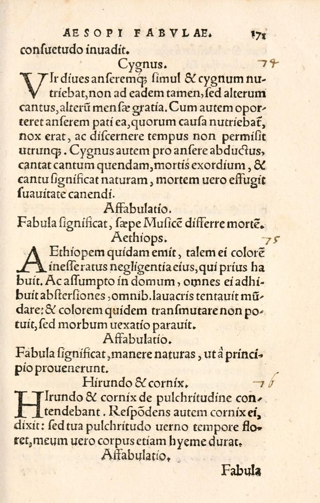 Scan 0179 of Aesopi Phrygis Fabulae græce et latinè