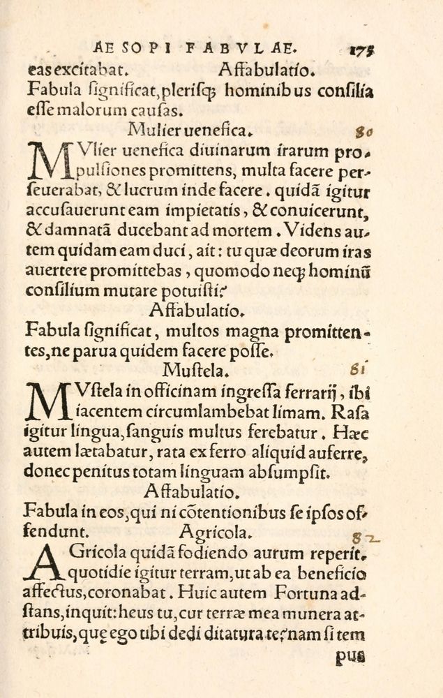 Scan 0183 of Aesopi Phrygis Fabulae græce et latinè