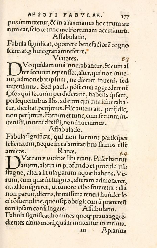 Scan 0185 of Aesopi Phrygis Fabulae græce et latinè