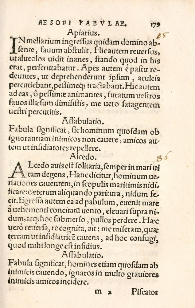 Scan 0187 of Aesopi Phrygis Fabulae græce et latinè