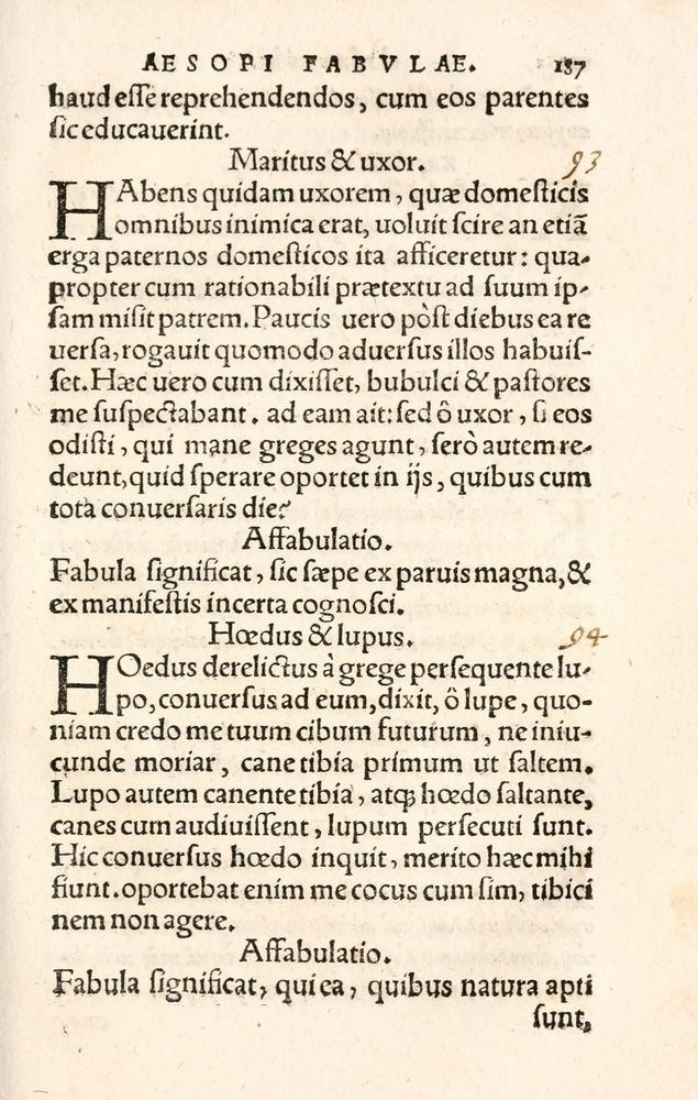 Scan 0195 of Aesopi Phrygis Fabulae græce et latinè