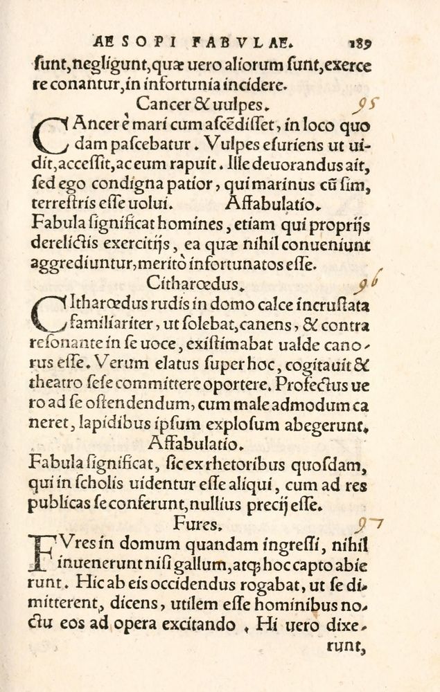 Scan 0197 of Aesopi Phrygis Fabulae græce et latinè