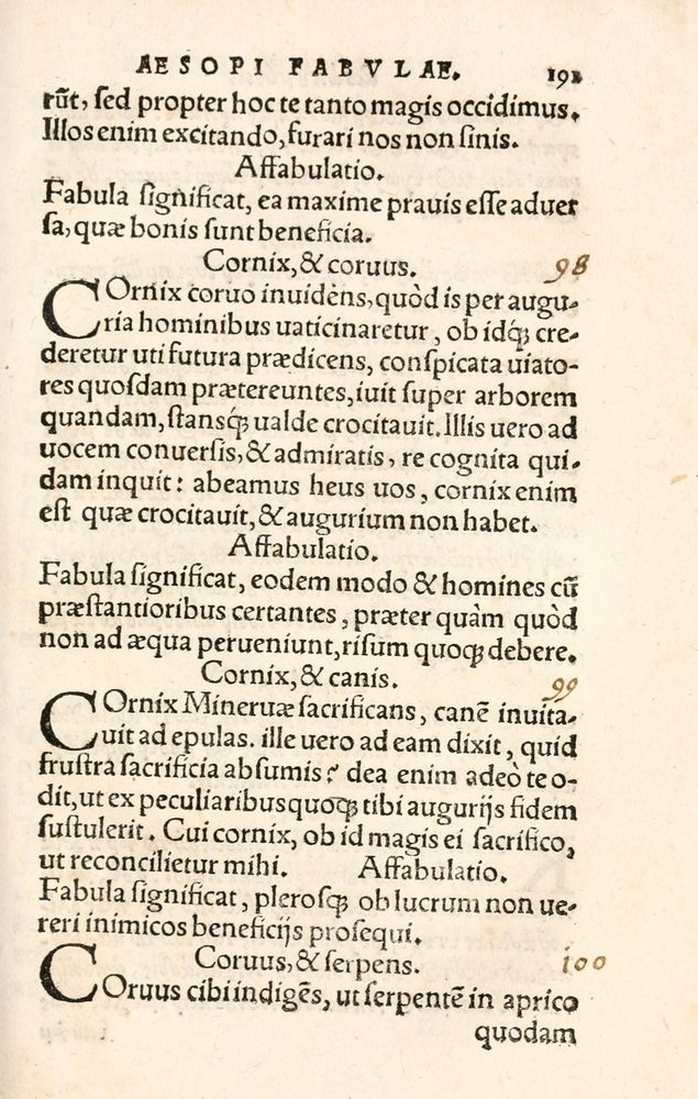 Scan 0199 of Aesopi Phrygis Fabulae græce et latinè