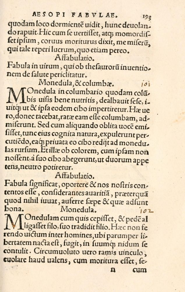 Scan 0201 of Aesopi Phrygis Fabulae græce et latinè