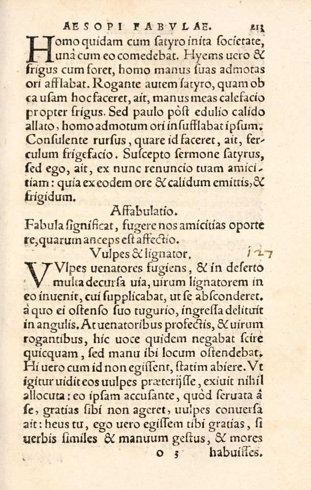Scan 0221 of Aesopi Phrygis Fabulae græce et latinè