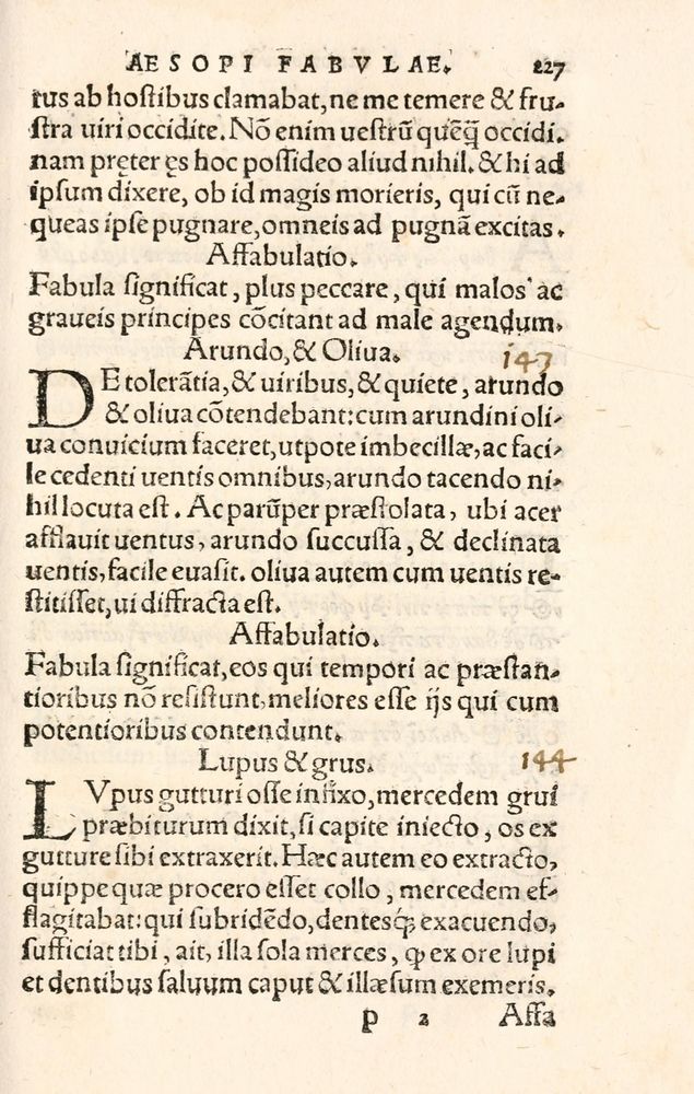 Scan 0235 of Aesopi Phrygis Fabulae græce et latinè
