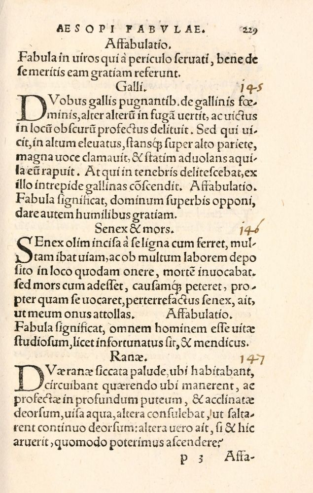 Scan 0237 of Aesopi Phrygis Fabulae græce et latinè
