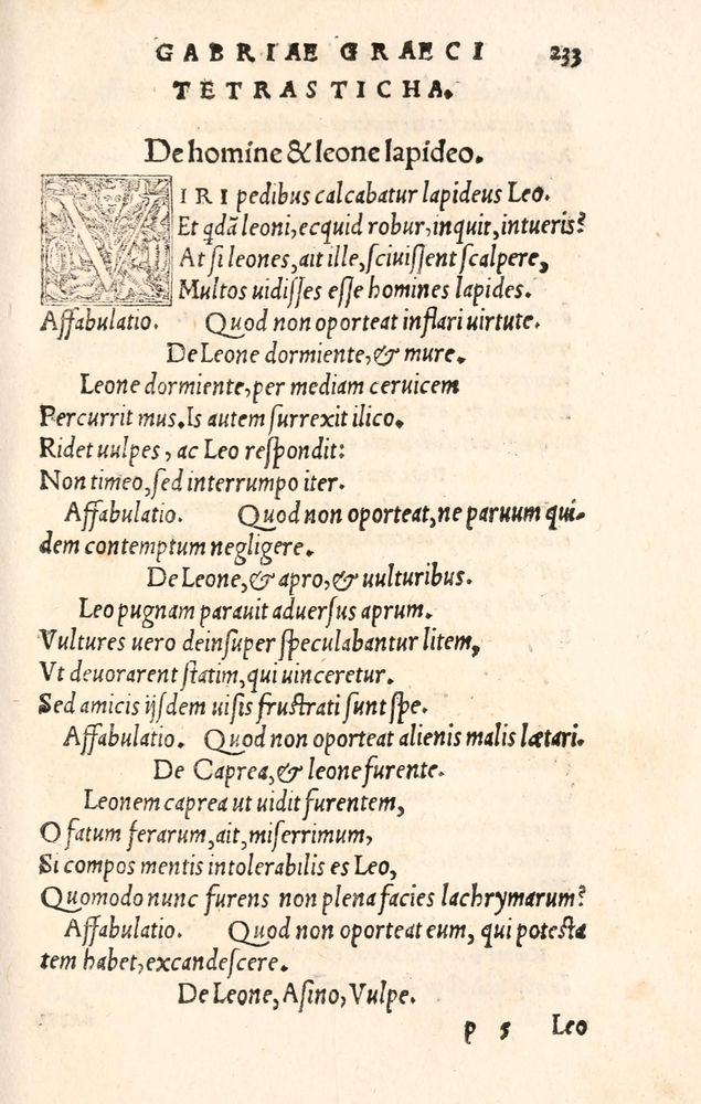 Scan 0241 of Aesopi Phrygis Fabulae græce et latinè