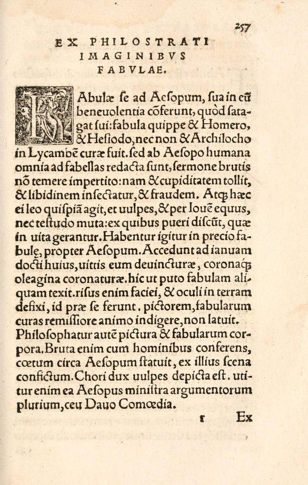 Scan 0265 of Aesopi Phrygis Fabulae græce et latinè