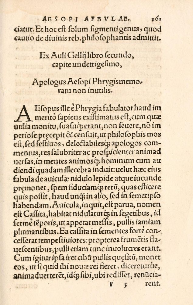 Scan 0269 of Aesopi Phrygis Fabulae græce et latinè
