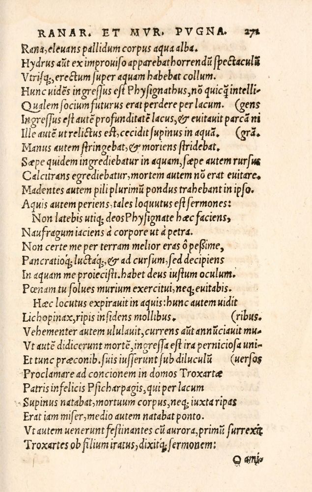 Scan 0279 of Aesopi Phrygis Fabulae græce et latinè