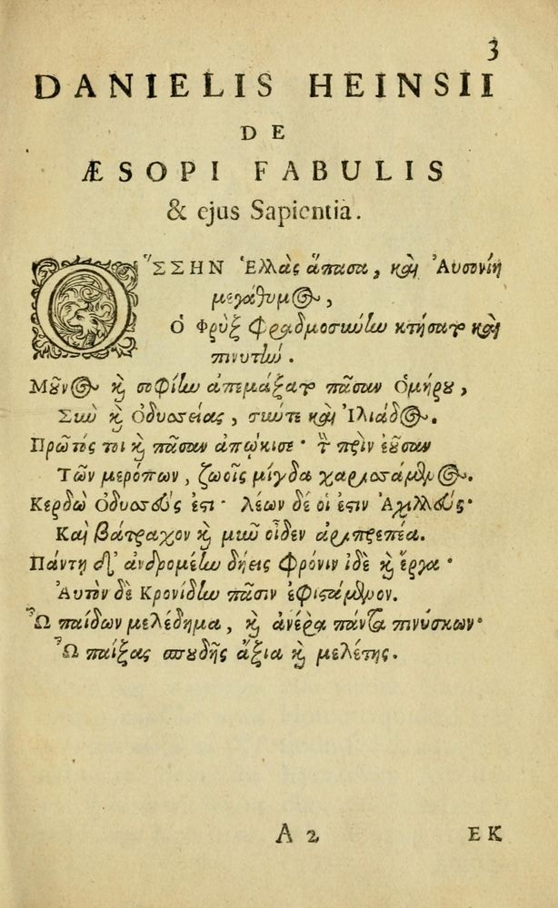 Scan 0007 of Fabulæ Æsopi Graecè & Latinè, nunc denuo selectæ