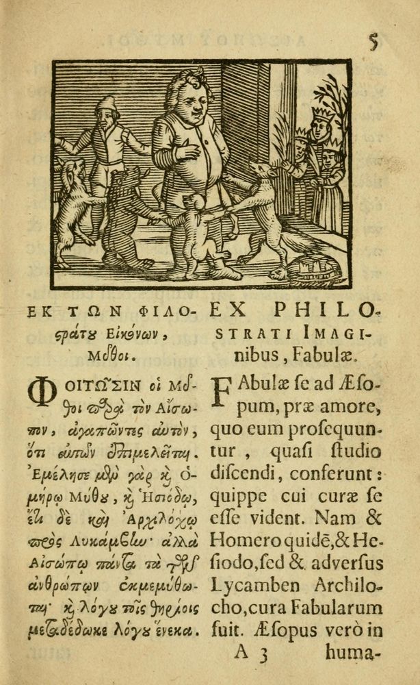 Scan 0009 of Fabulæ Æsopi Graecè & Latinè, nunc denuo selectæ