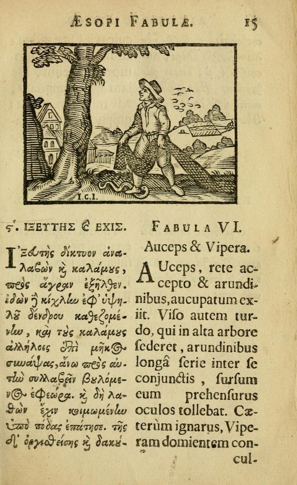Scan 0019 of Fabulæ Æsopi Graecè & Latinè, nunc denuo selectæ