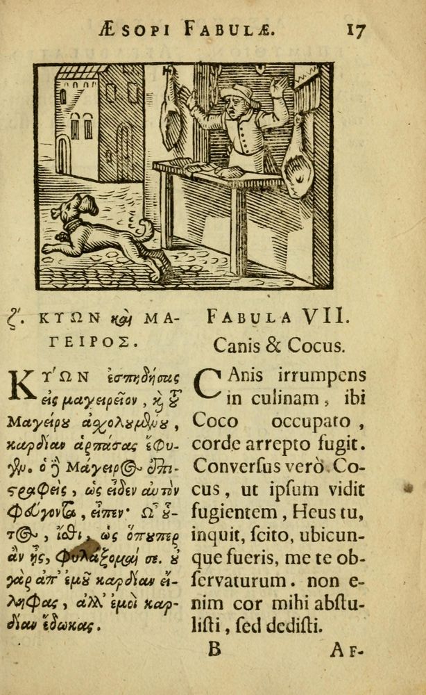 Scan 0021 of Fabulæ Æsopi Graecè & Latinè, nunc denuo selectæ
