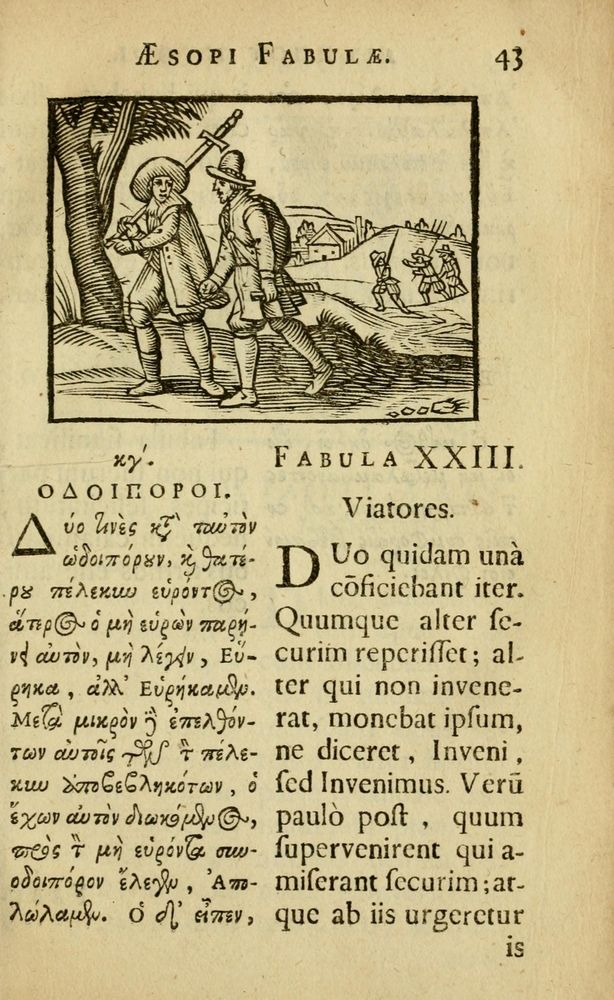 Scan 0047 of Fabulæ Æsopi Graecè & Latinè, nunc denuo selectæ
