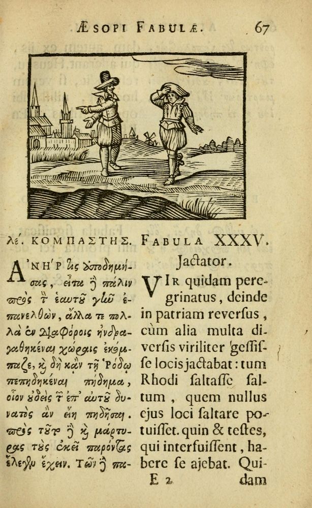 Scan 0071 of Fabulæ Æsopi Graecè & Latinè, nunc denuo selectæ