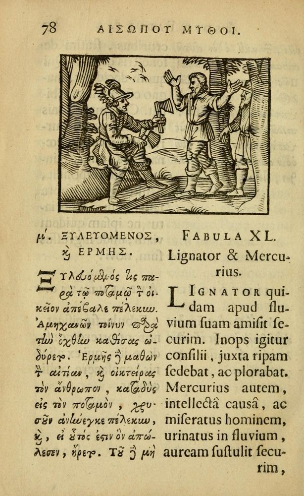 Scan 0082 of Fabulæ Æsopi Graecè & Latinè, nunc denuo selectæ