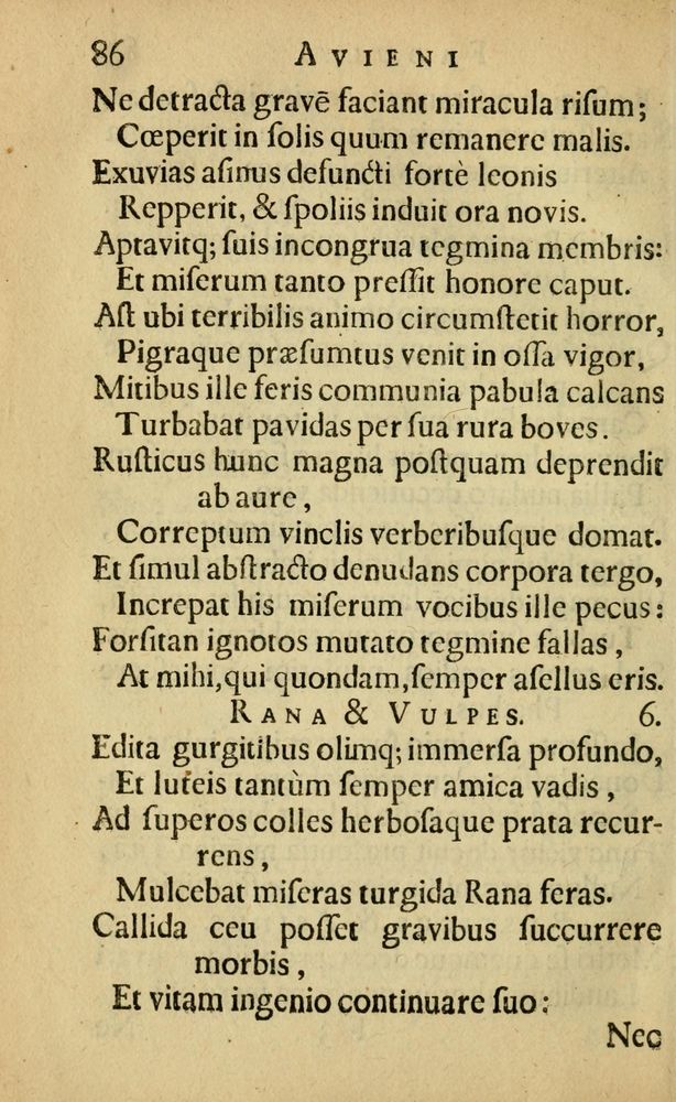 Scan 0090 of Fabulæ Æsopi Graecè & Latinè, nunc denuo selectæ