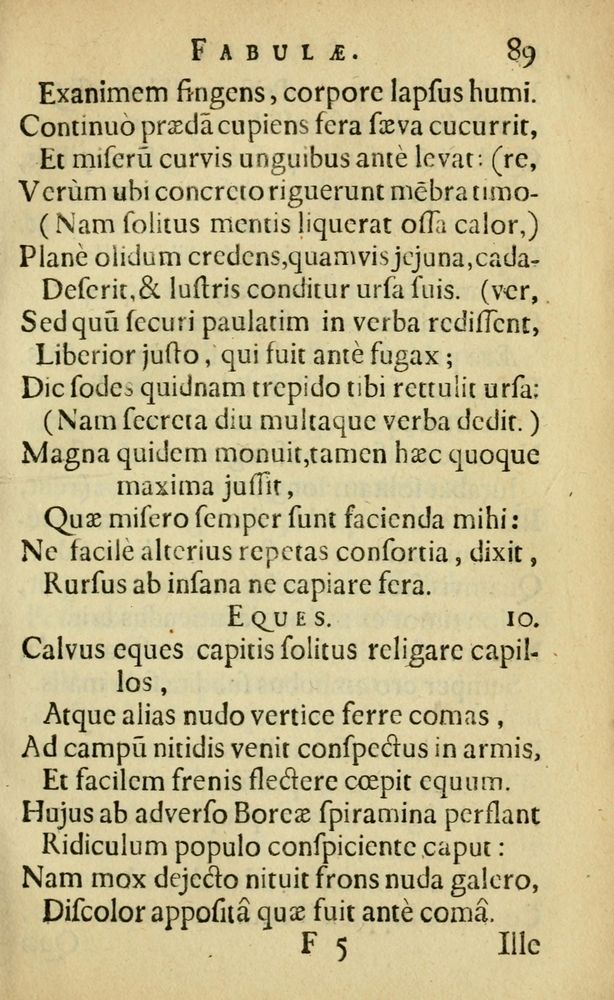 Scan 0093 of Fabulæ Æsopi Graecè & Latinè, nunc denuo selectæ