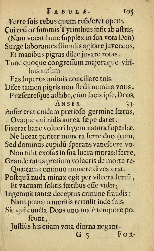 Scan 0109 of Fabulæ Æsopi Graecè & Latinè, nunc denuo selectæ